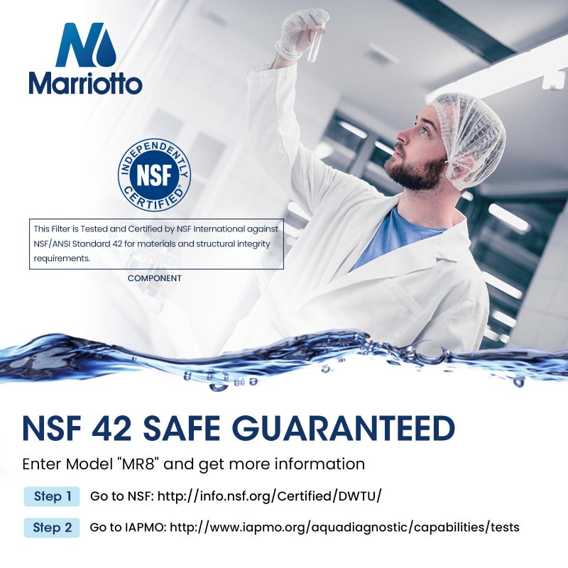 MARRIOTTO Smart Water Filters for Refrigerators NSF 42 Certified Cartridges Compatible with MWF, MWFA, MWFP, GWF, GWFA, 46-9991, HDX FMG-1, WFC1201, 4 Pack - Image 3